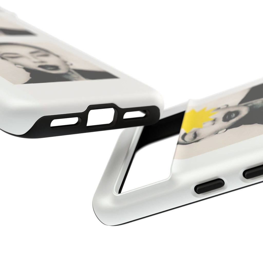 SADE Phone Case — Retro Black & White Portrait with Yellow Sunburst
