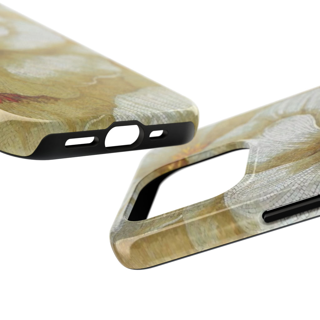 Tough Phone Case — Vintage White Floral Protective Cover