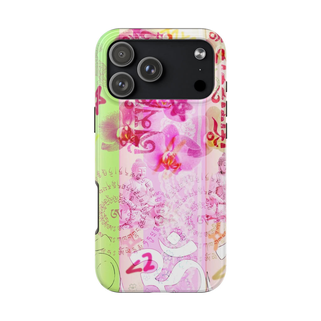 Floral Pink Orchid Tough Phone Case — Protective Art Phone Cover