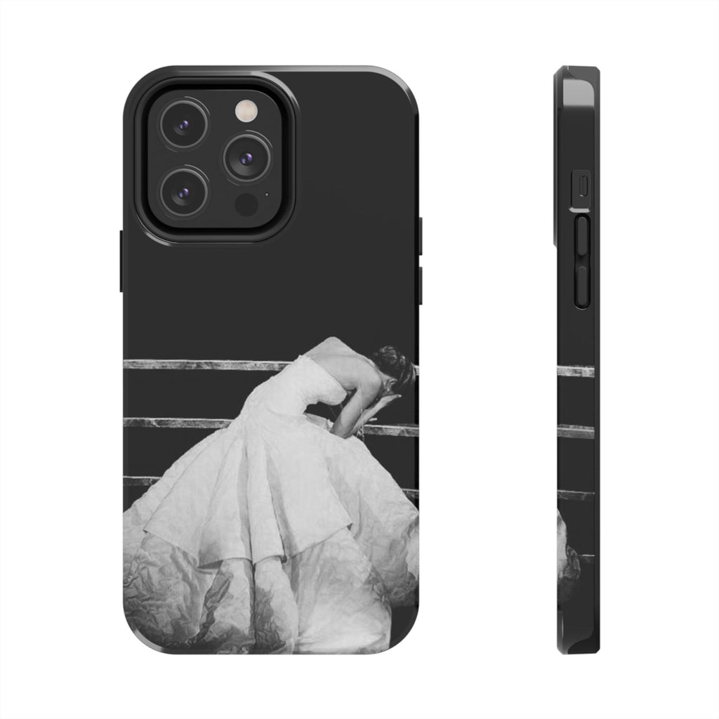 Vintage Ballerina Tough Phone Case — Black & White Dance Photo Protective Cover