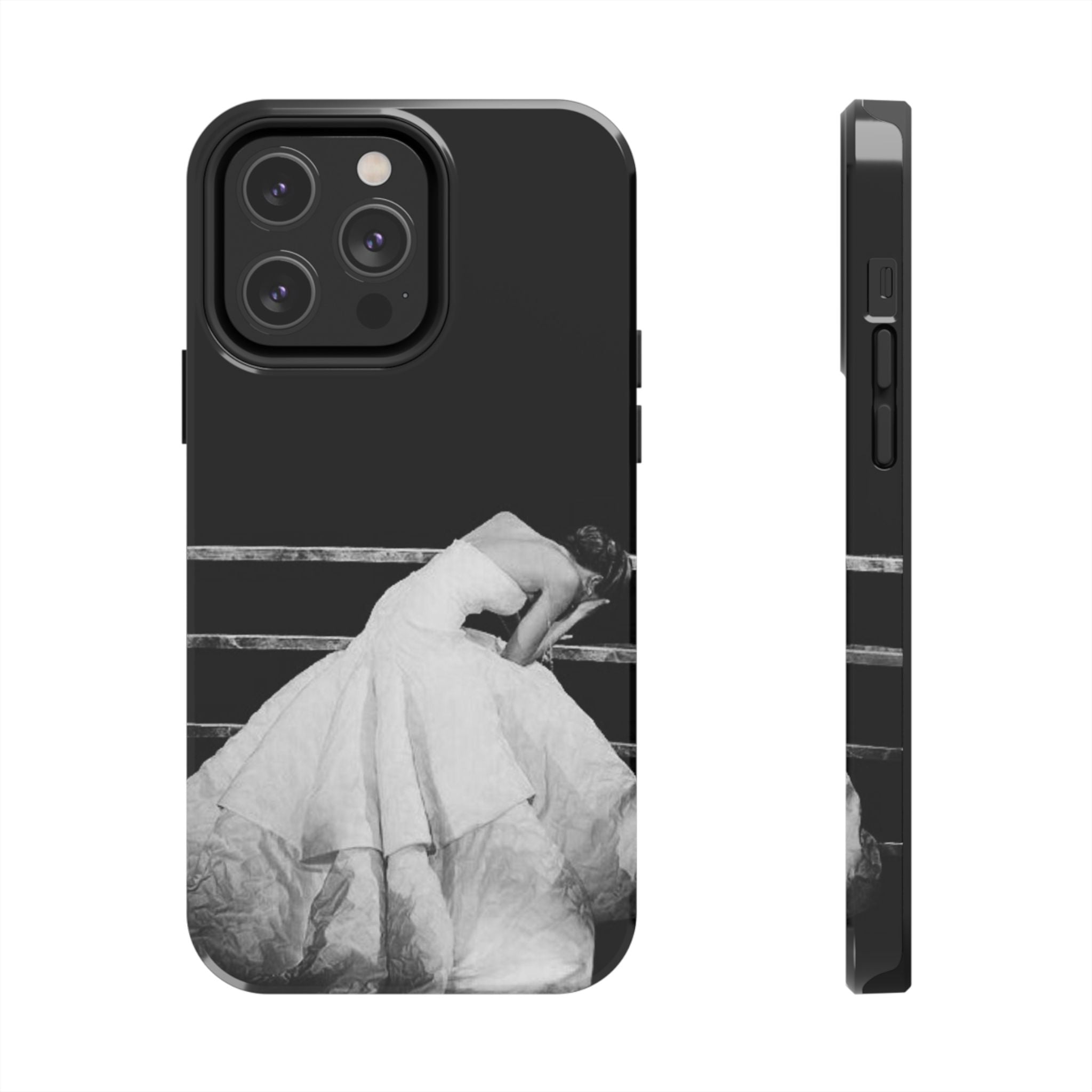Vintage Ballerina Tough Phone Case — Black & White Dance Photo Protective Cover