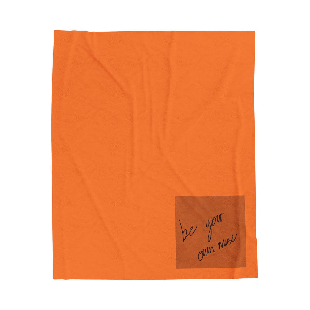 Velveteen Plush Blanket — 'Be Your Own Muse' Cozy Motivational Throw