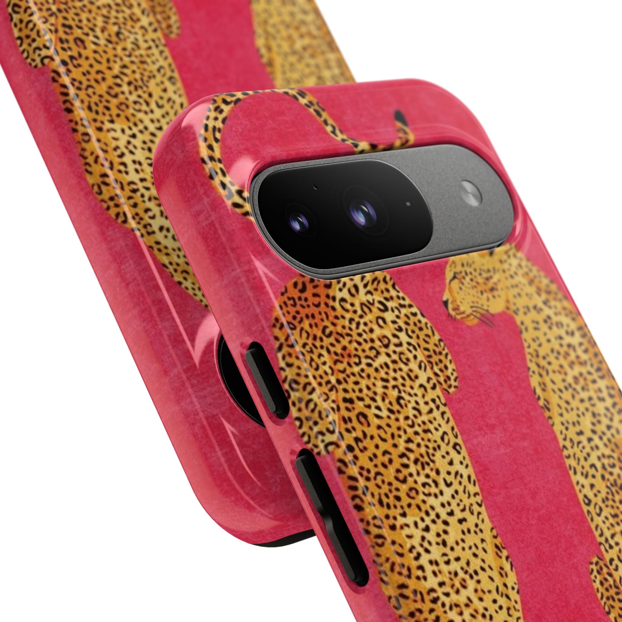Pink Leopard Phone Case – Bold Animal Print Protective Case