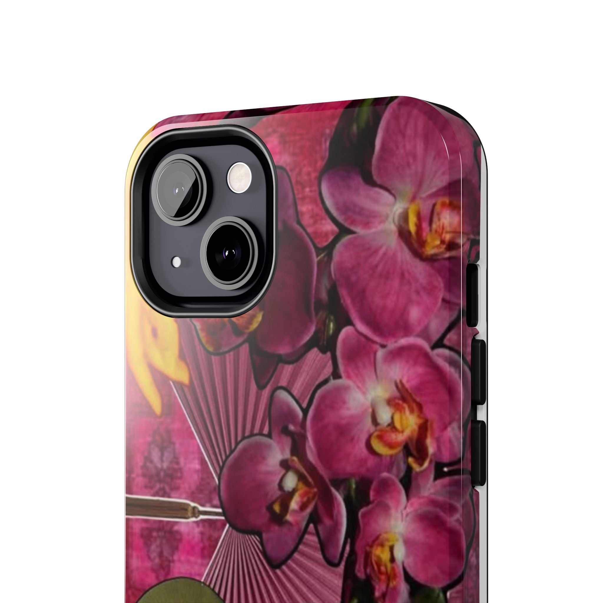Floral Orchid Tough Phone Case — Vintage Woman & Lotus Design