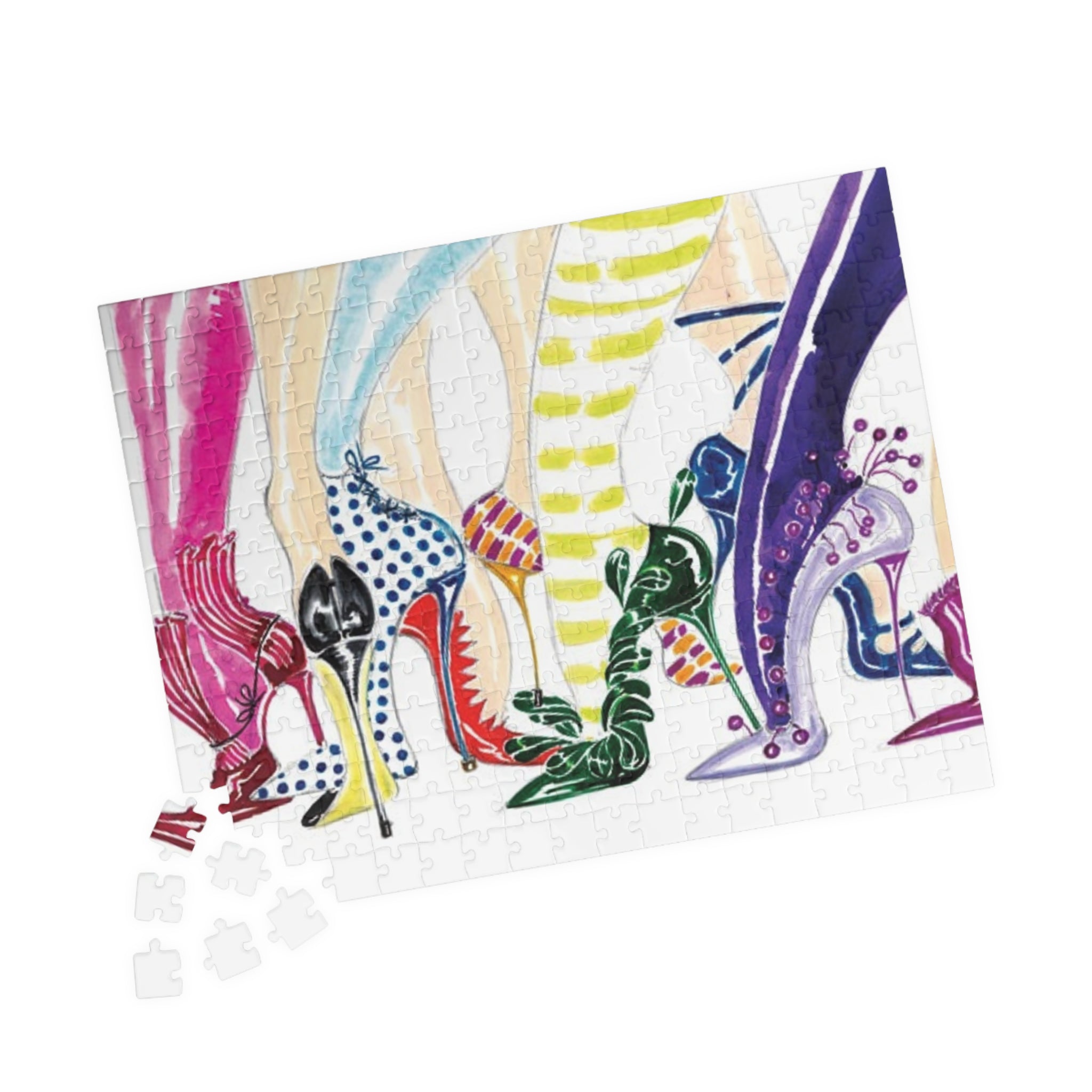 High Heel Fashion Puzzle — Colorful Shoes Jigsaw (110–1014 pcs)