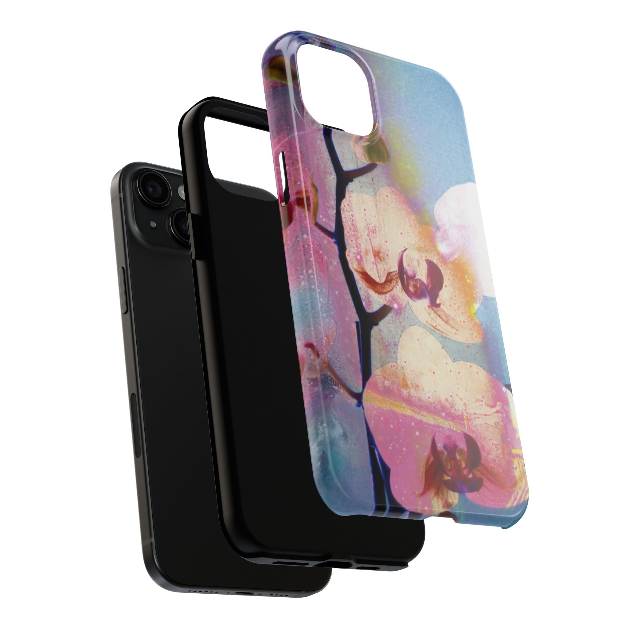 Orchid Tough Phone Case — Pastel Floral Protective Cover for iPhone & Android