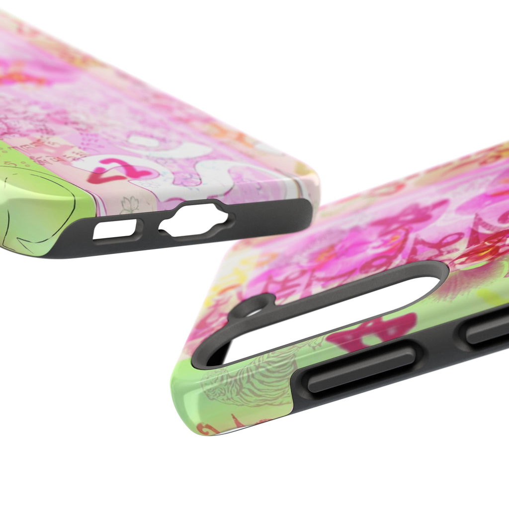 Floral Pink Orchid Tough Phone Case — Protective Art Phone Cover