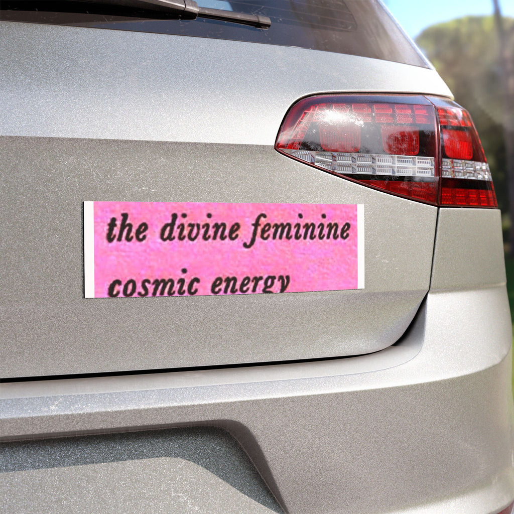 Pink 'the divine feminine cosmic energy' Car Magnet — Spiritual Feminine Bumper Magnet