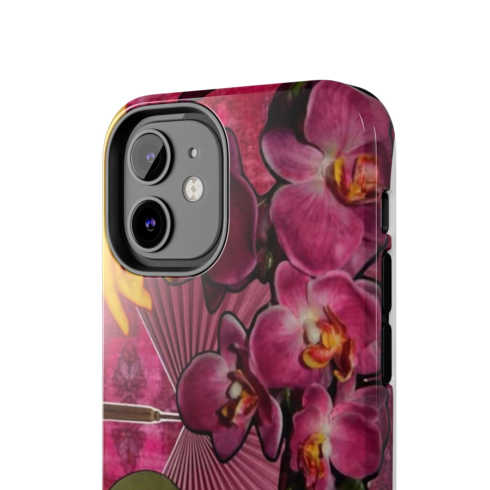 Floral Orchid Tough Phone Case — Vintage Woman & Lotus Design