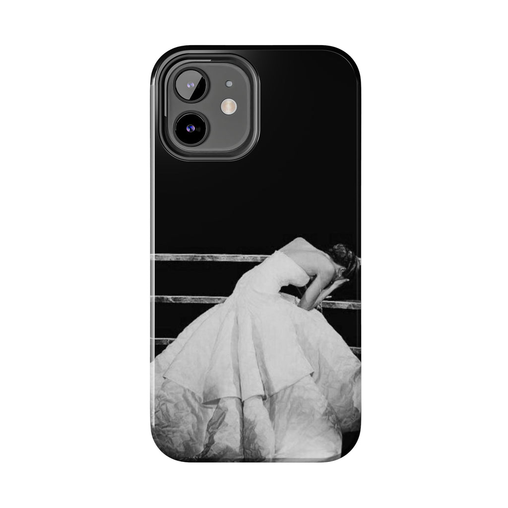 Vintage Ballerina Tough Phone Case — Black & White Dance Photo Protective Cover