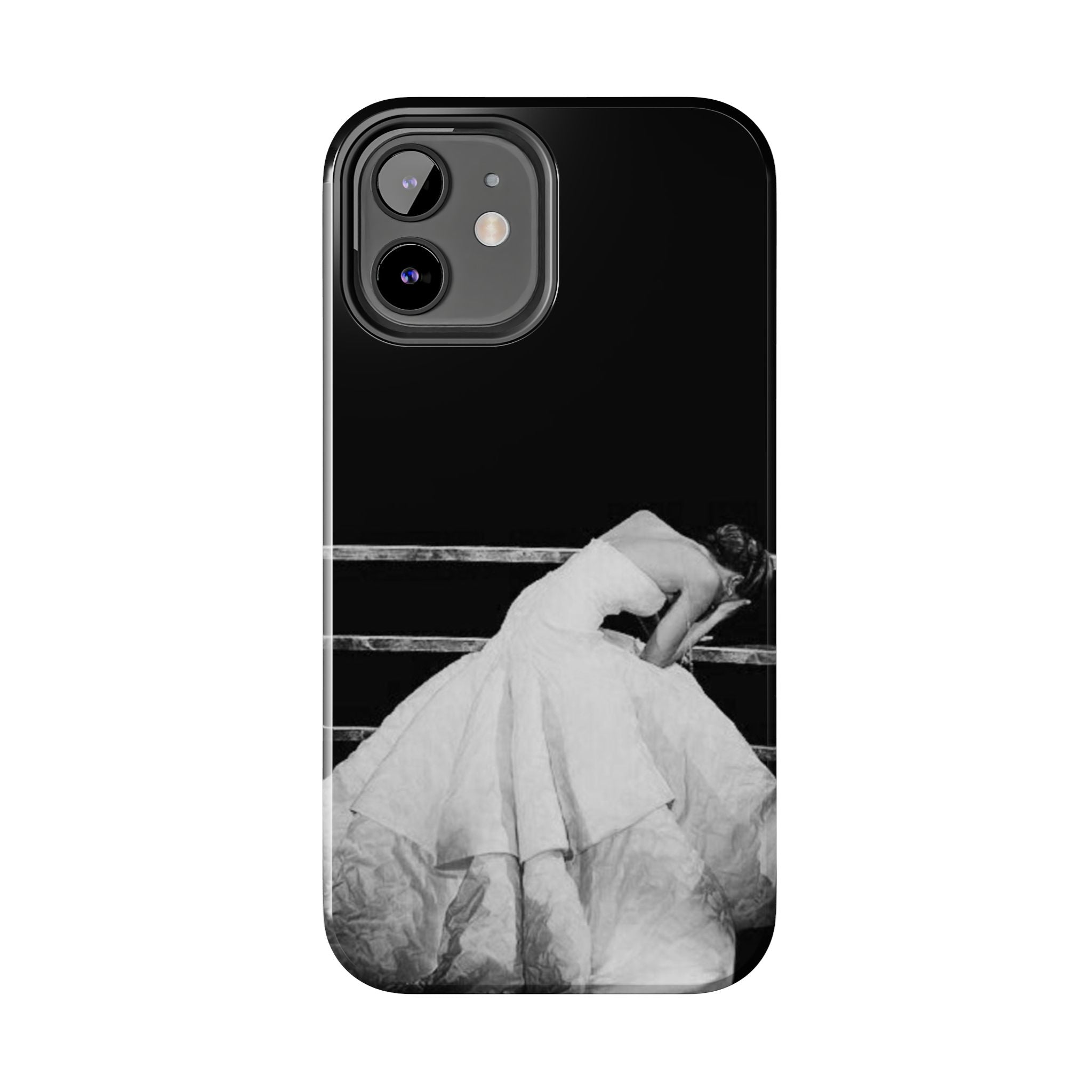 Vintage Ballerina Tough Phone Case — Black & White Dance Photo Protective Cover
