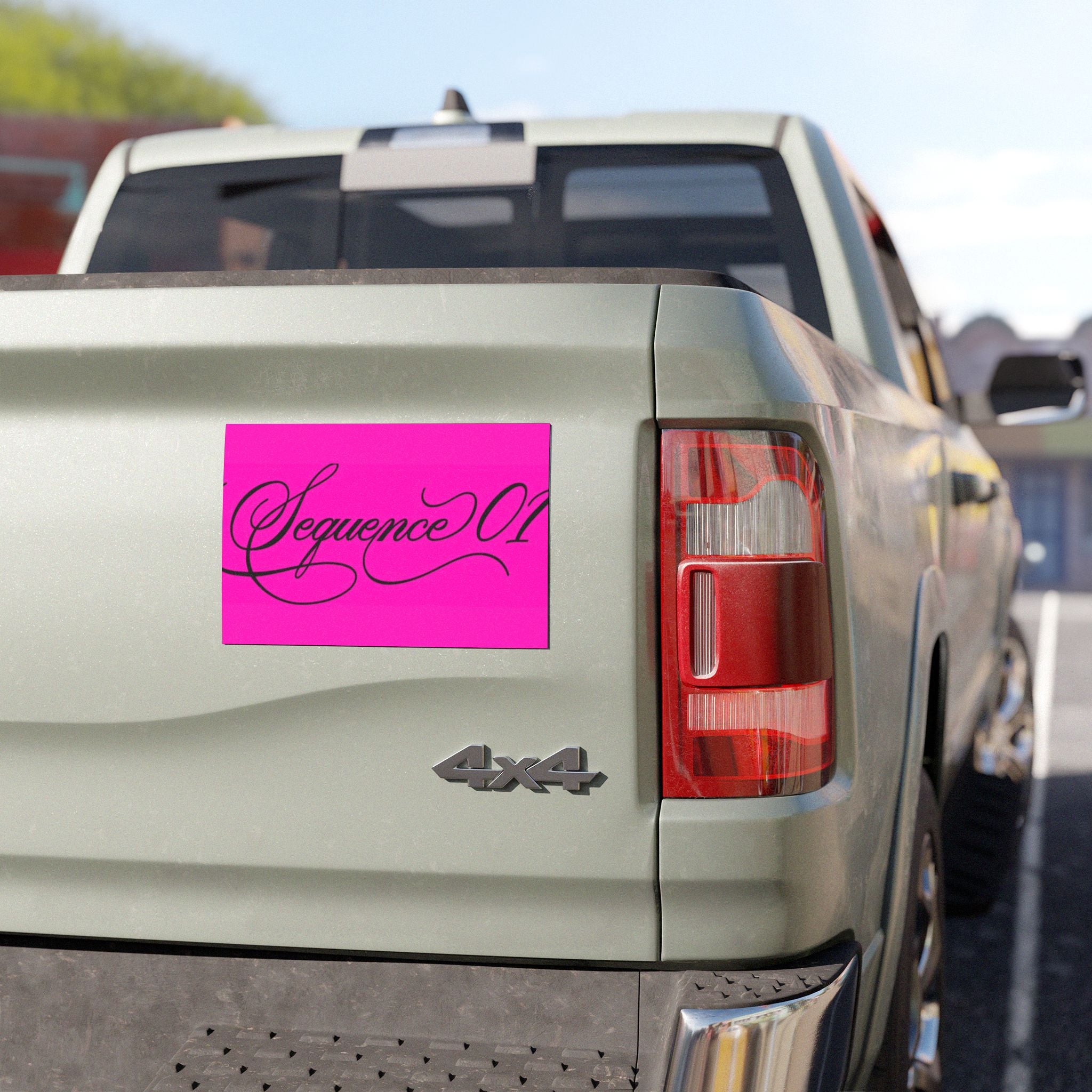 Pink Polka Dot Car Magnet — Decorative Bumper/Trunk Sticker