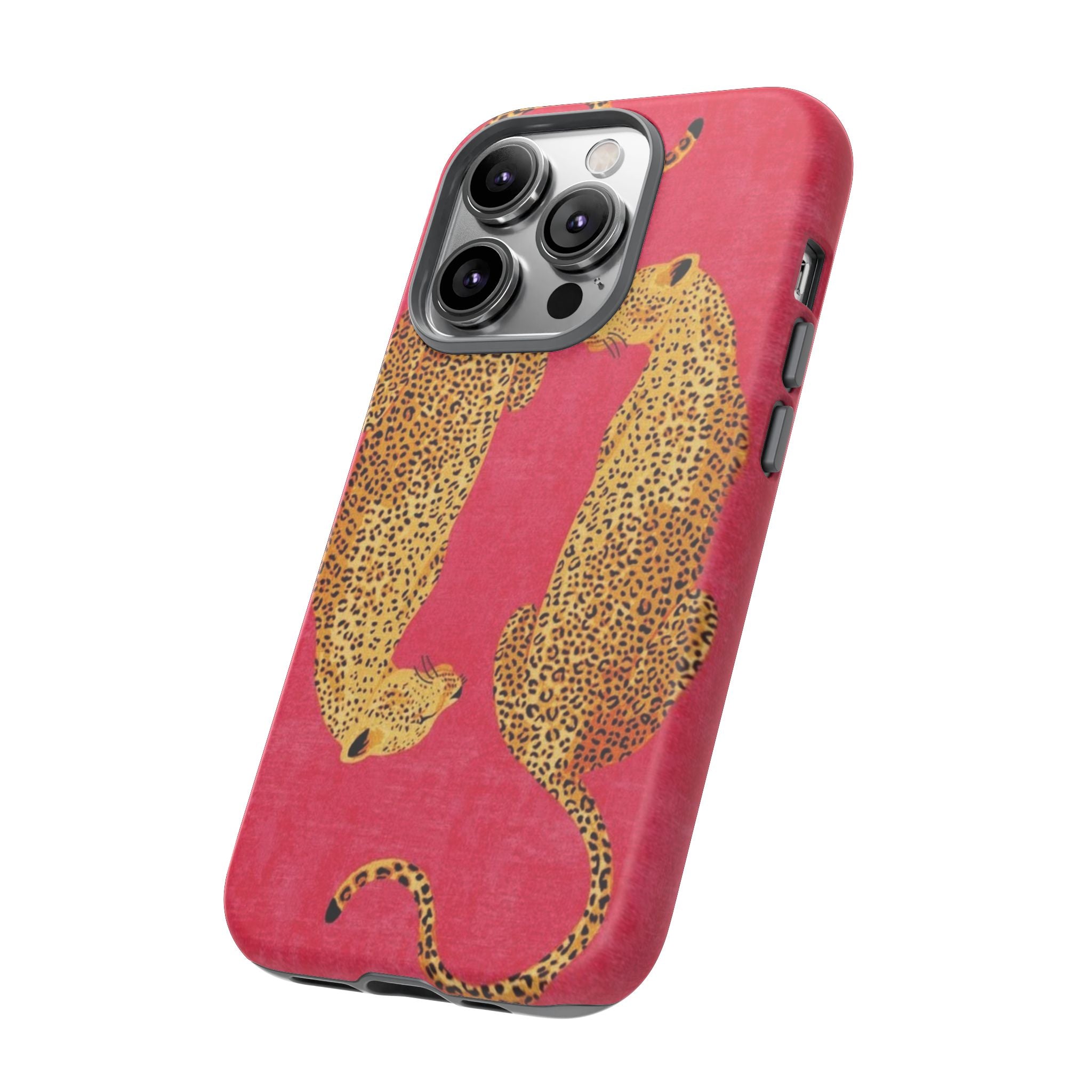 Pink Leopard Phone Case – Bold Animal Print Protective Case