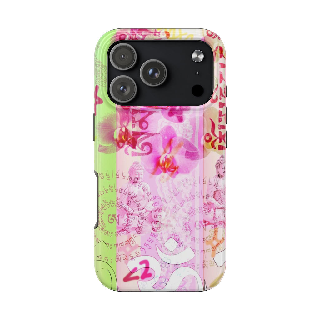 Floral Pink Orchid Tough Phone Case — Protective Art Phone Cover