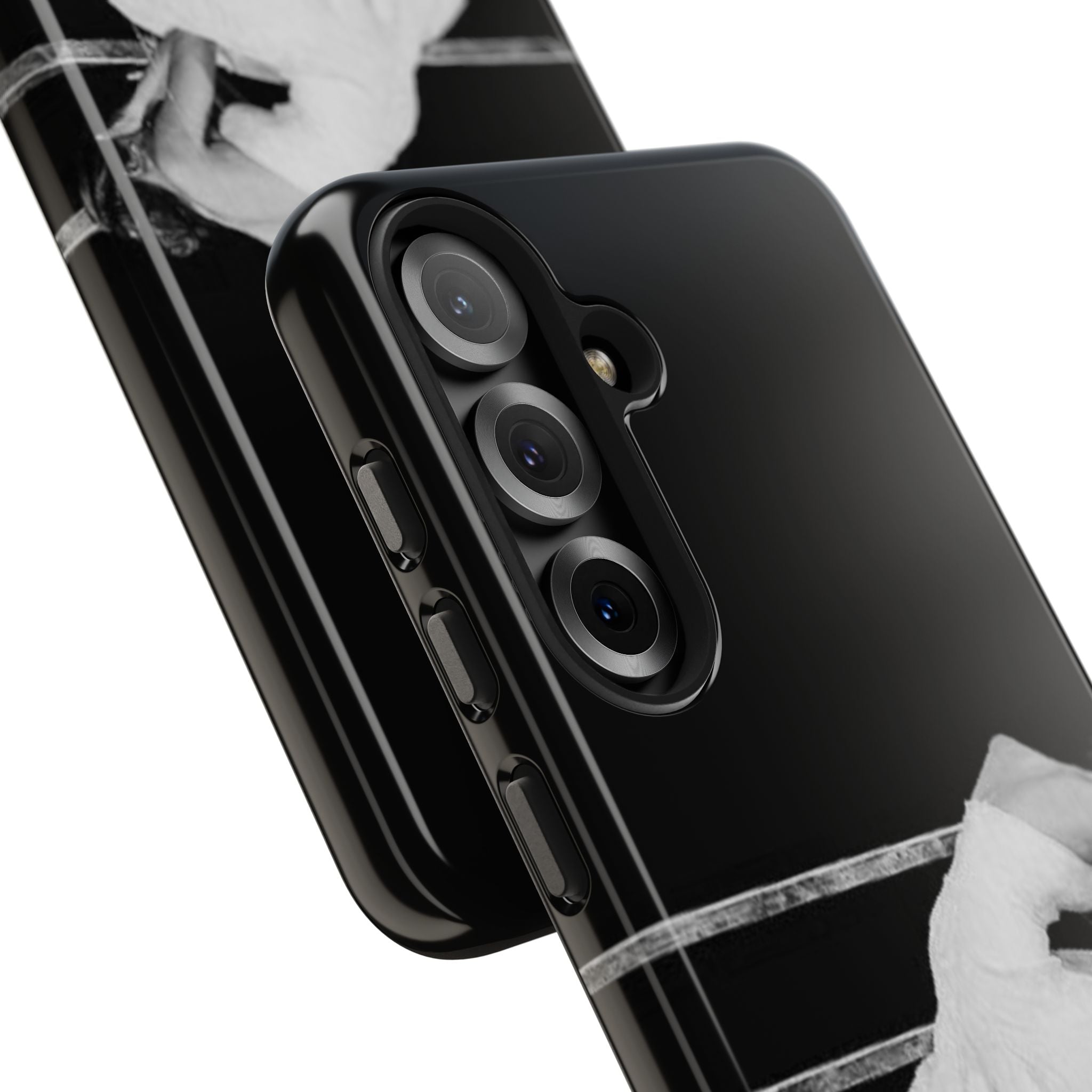 Vintage Ballerina Tough Phone Case — Black & White Dance Photo Protective Cover