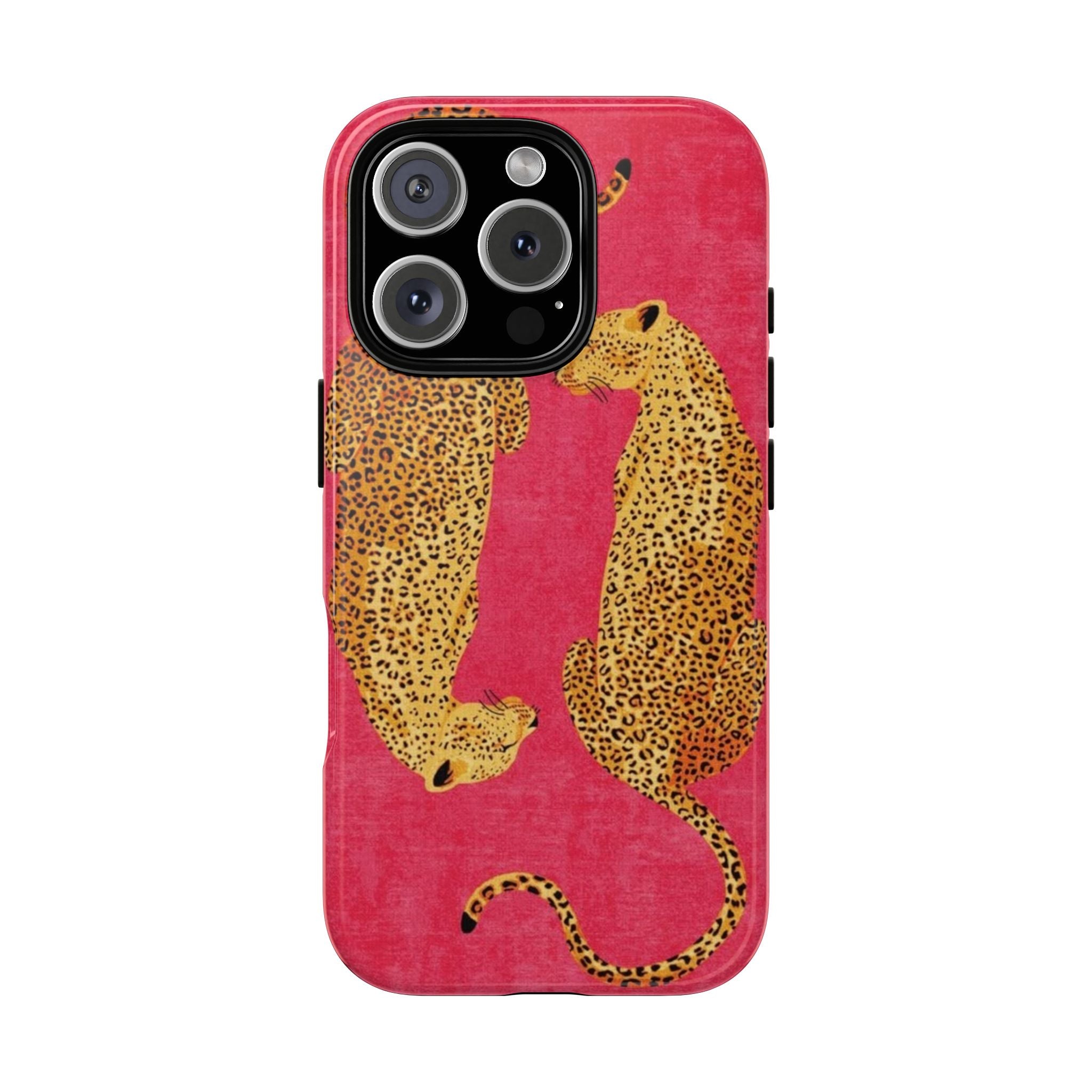 Pink Leopard Phone Case – Bold Animal Print Protective Case