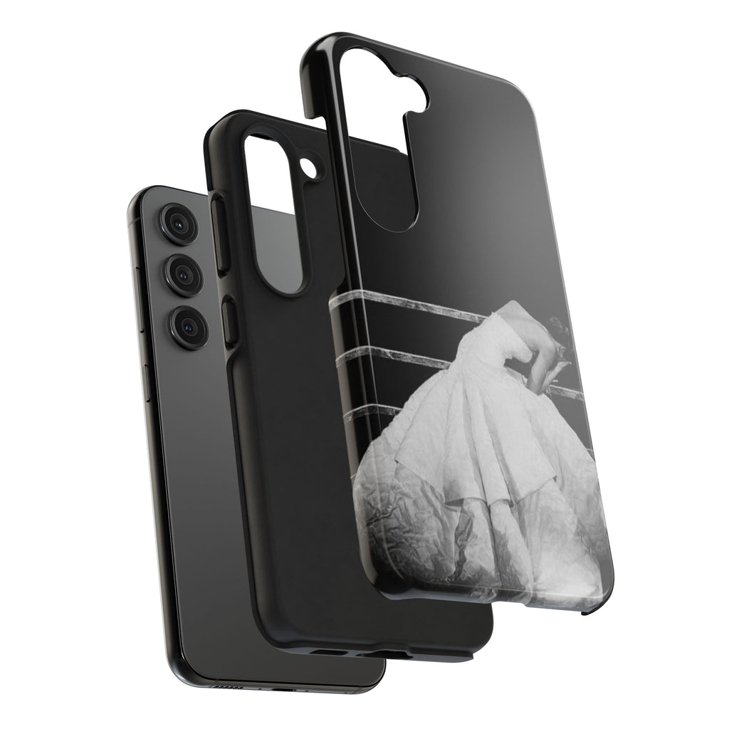 Vintage Ballerina Tough Phone Case — Black & White Dance Photo Protective Cover