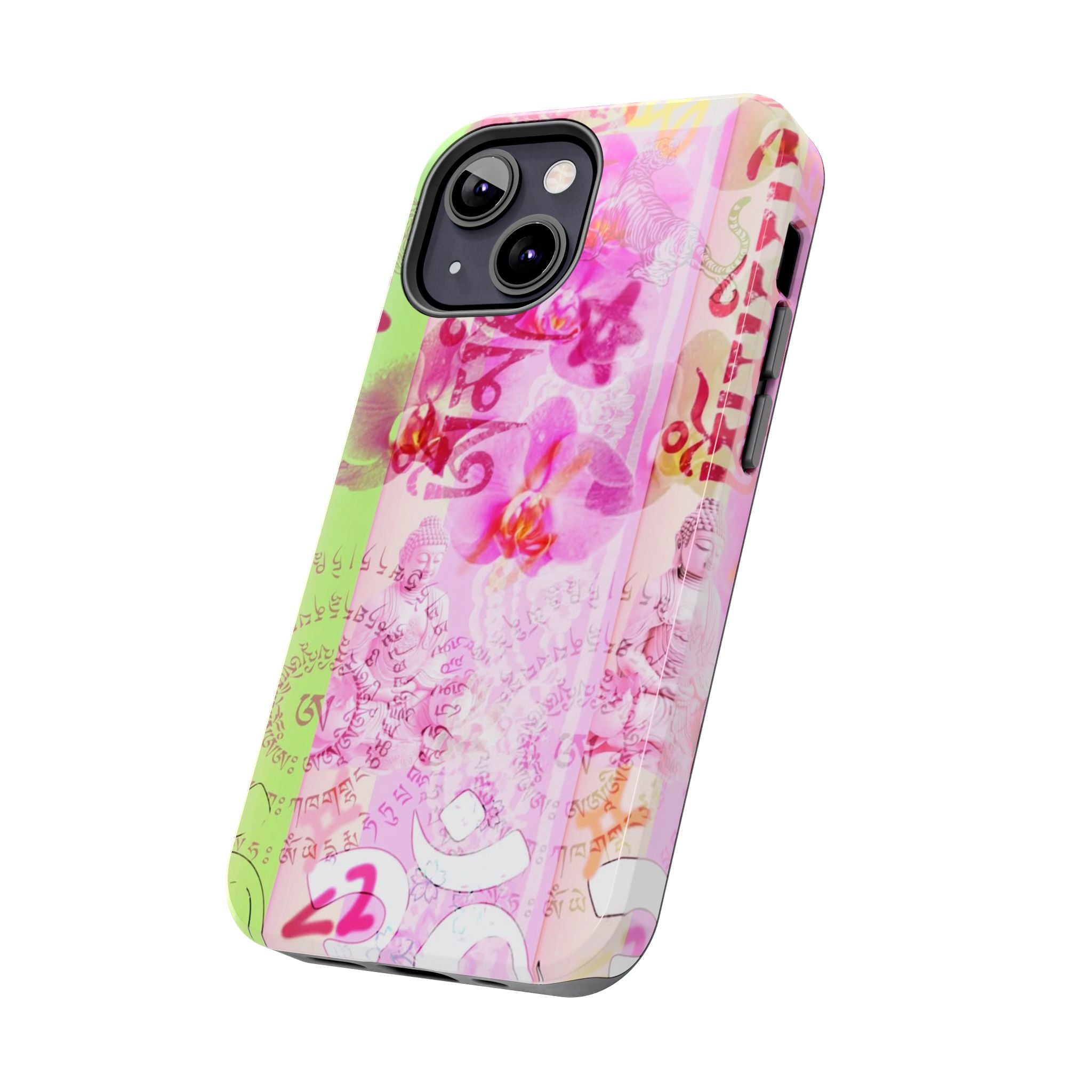 Floral Pink Orchid Tough Phone Case — Protective Art Phone Cover