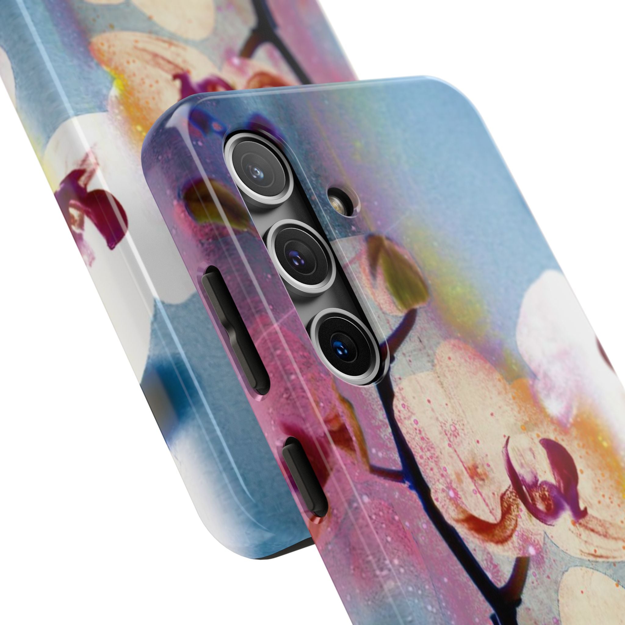 Orchid Tough Phone Case — Pastel Floral Protective Cover for iPhone & Android