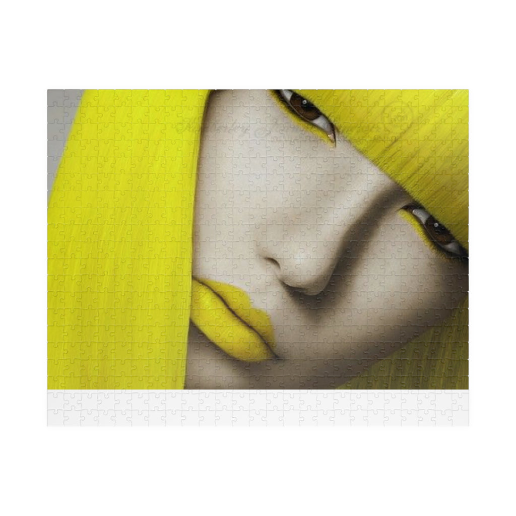 Yellow Muse Puzzle — Portrait Art Jigsaw (110/252/520/1014 pcs)