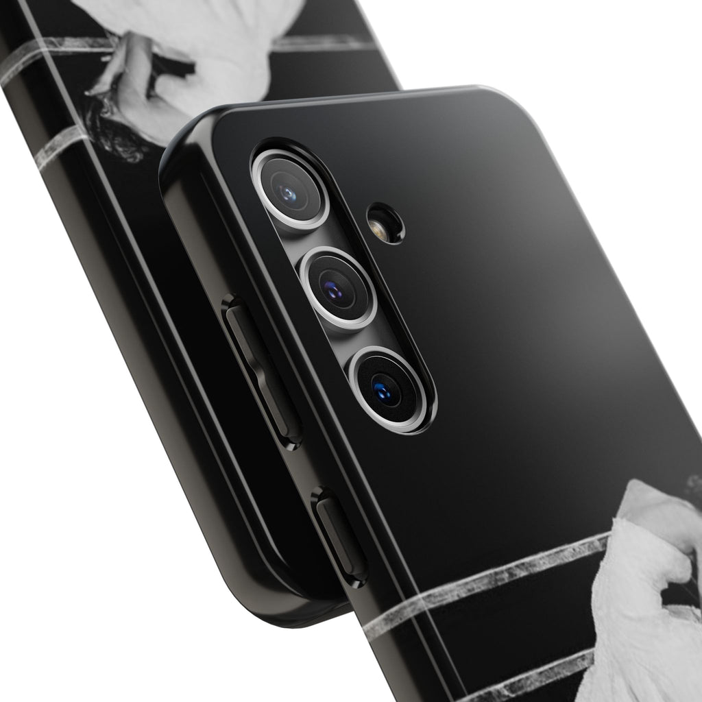 Vintage Ballerina Tough Phone Case — Black & White Dance Photo Protective Cover