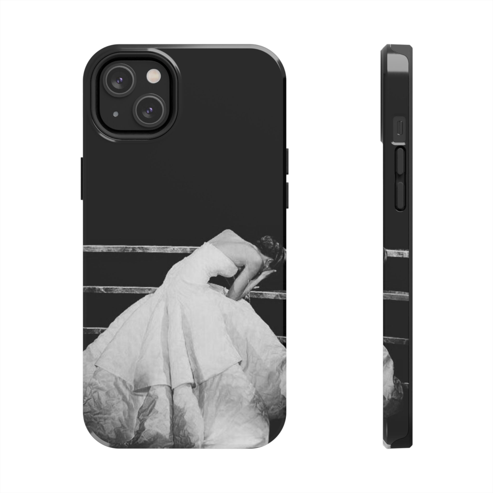 Vintage Ballerina Tough Phone Case — Black & White Dance Photo Protective Cover