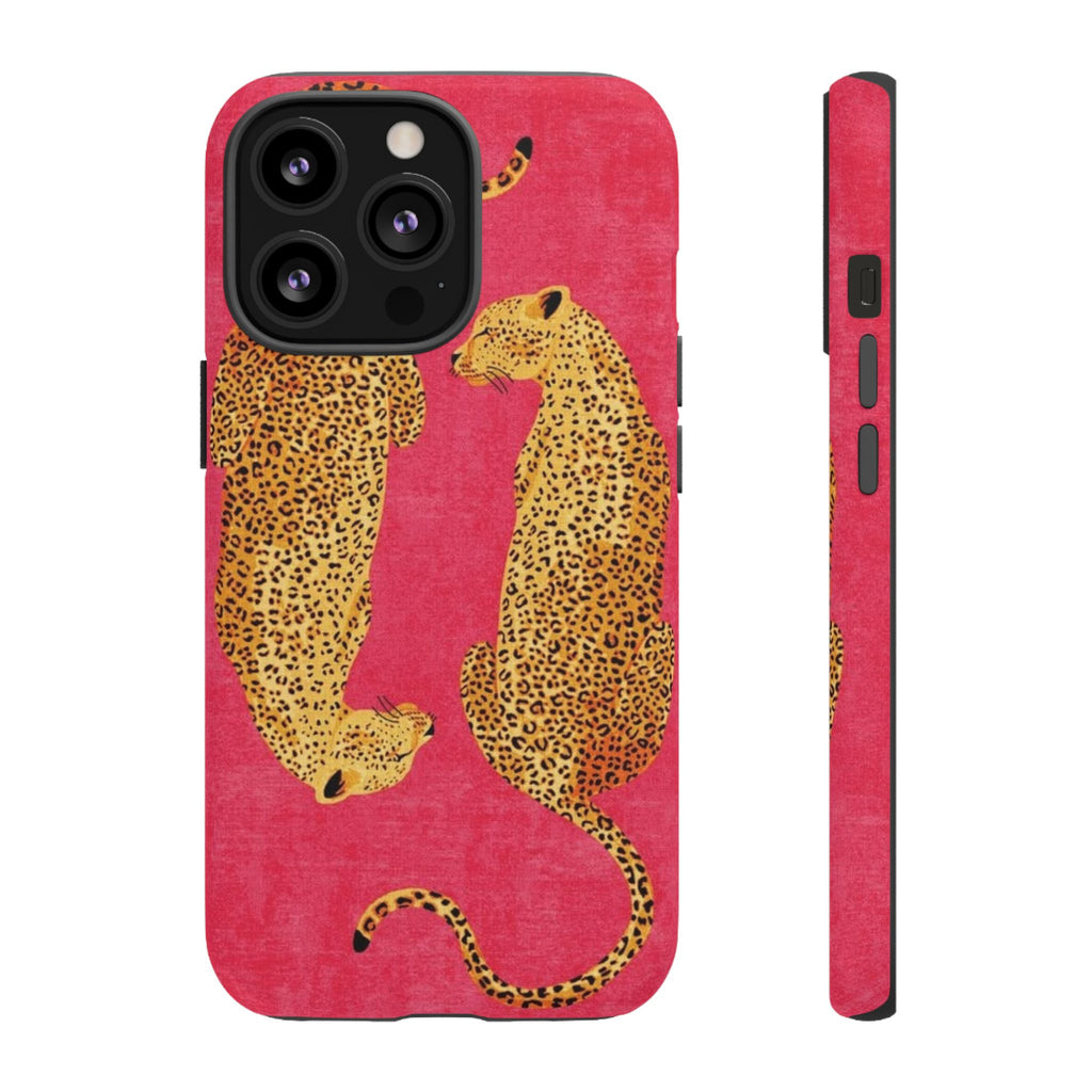 Pink Leopard Phone Case – Bold Animal Print Protective Case