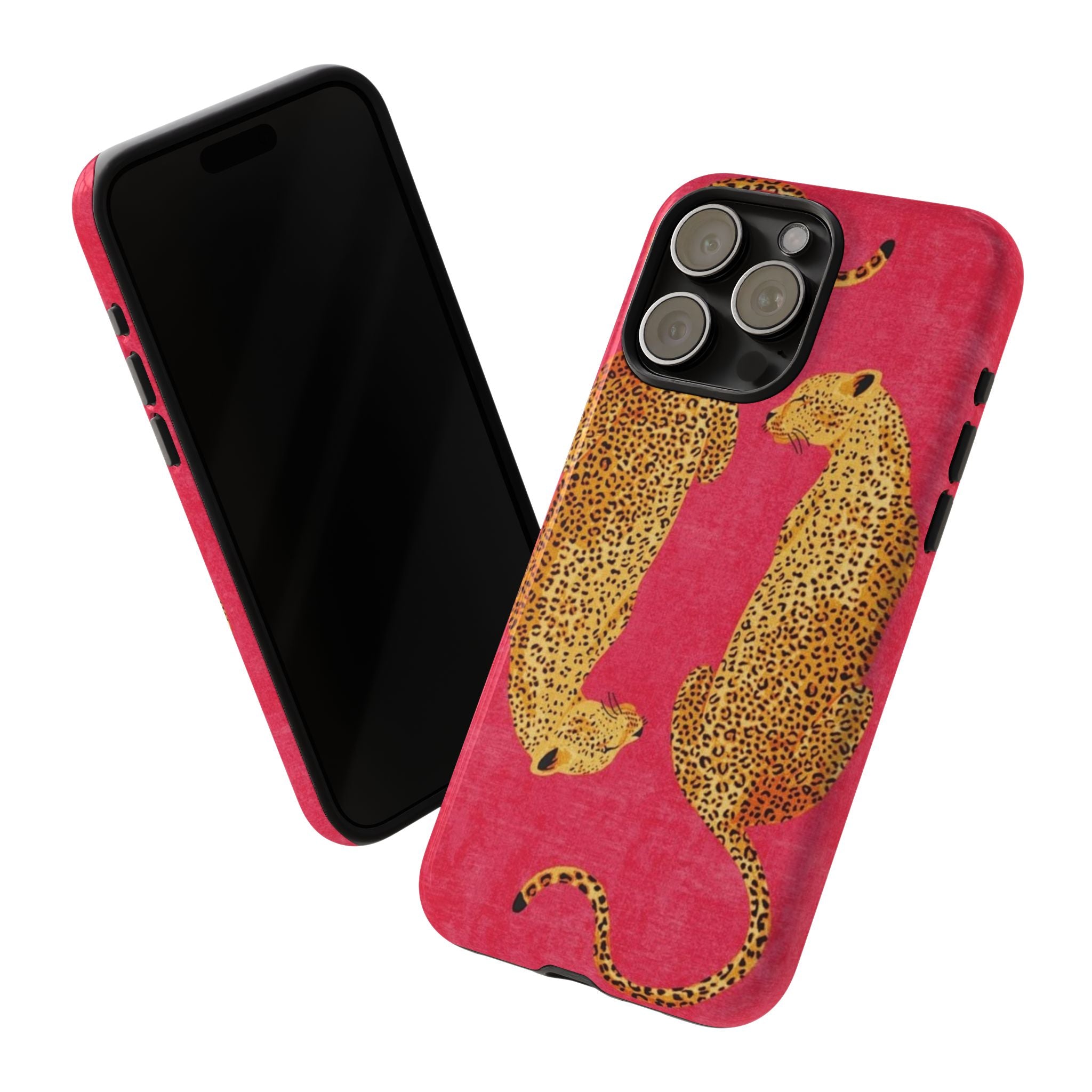Pink Leopard Phone Case – Bold Animal Print Protective Case