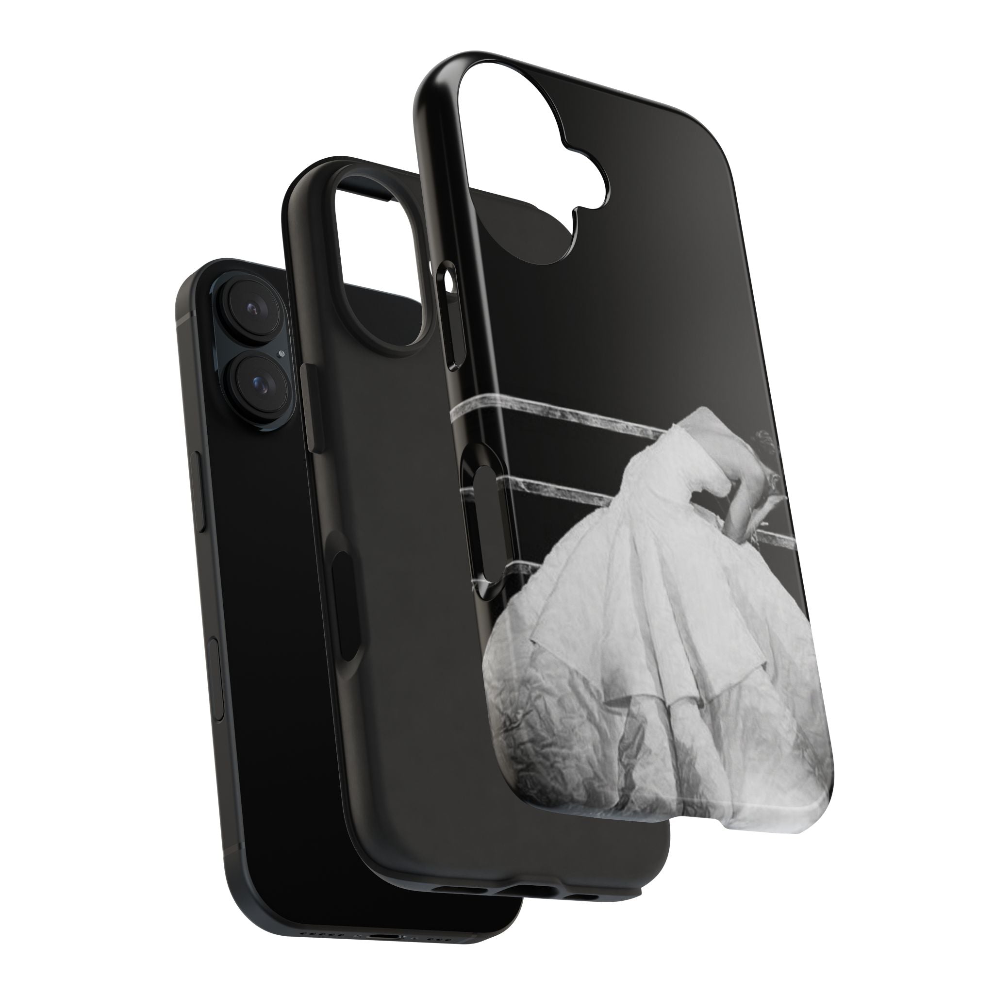 Vintage Ballerina Tough Phone Case — Black & White Dance Photo Protective Cover