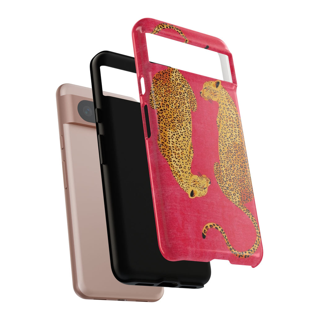 Pink Leopard Phone Case – Bold Animal Print Protective Case