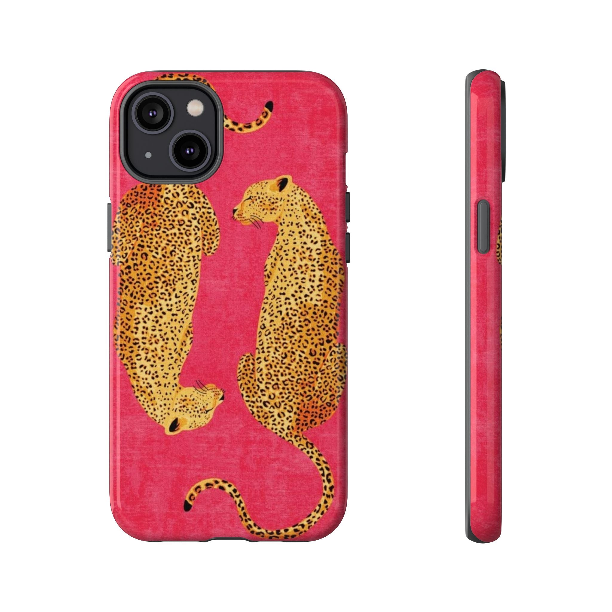 Pink Leopard Phone Case – Bold Animal Print Protective Case