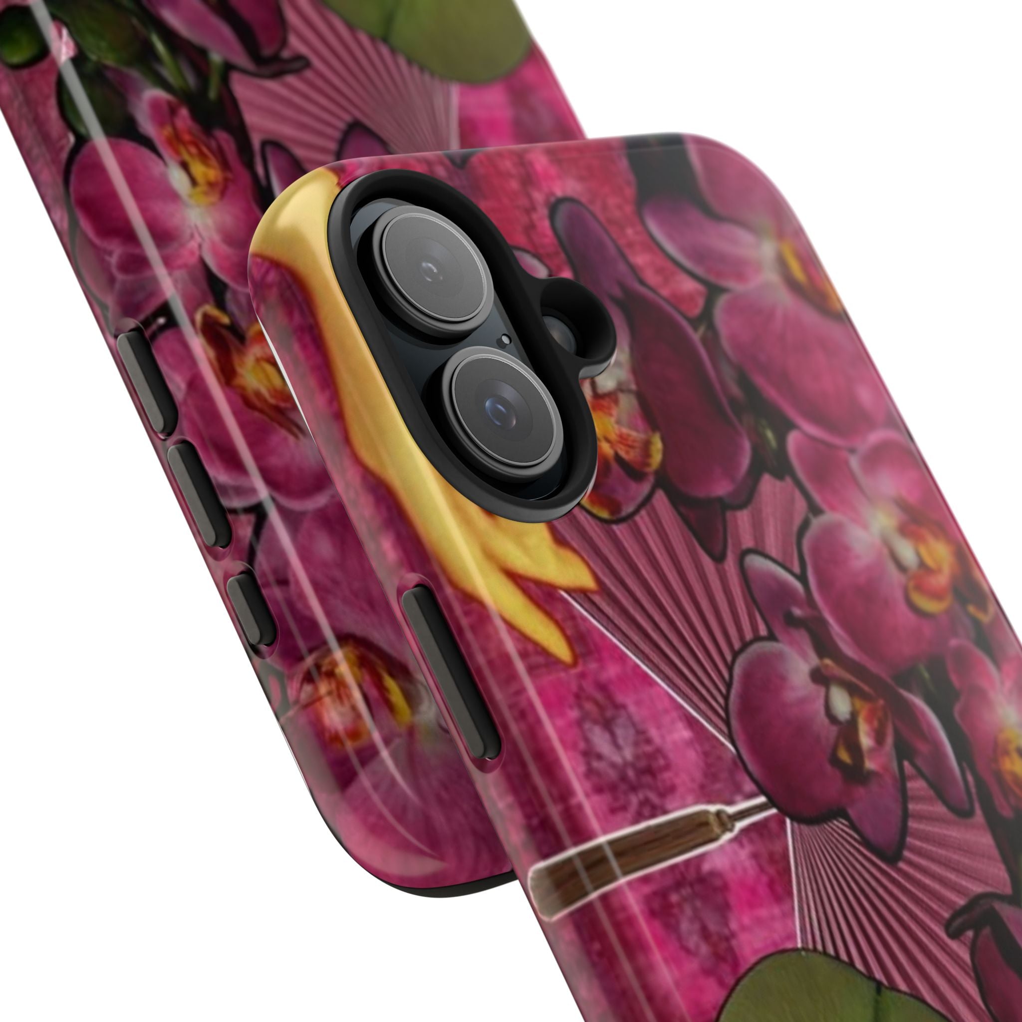 Floral Orchid Tough Phone Case — Vintage Woman & Lotus Design