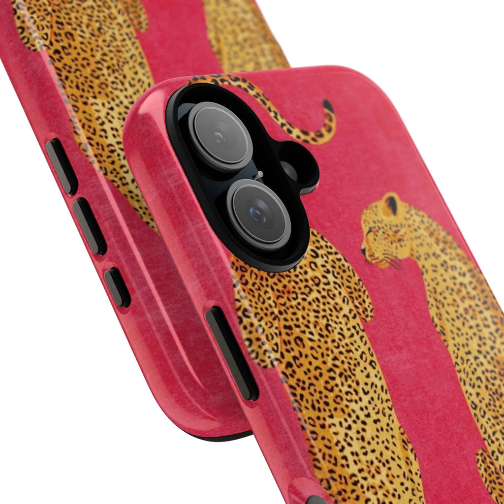 Pink Leopard Phone Case – Bold Animal Print Protective Case