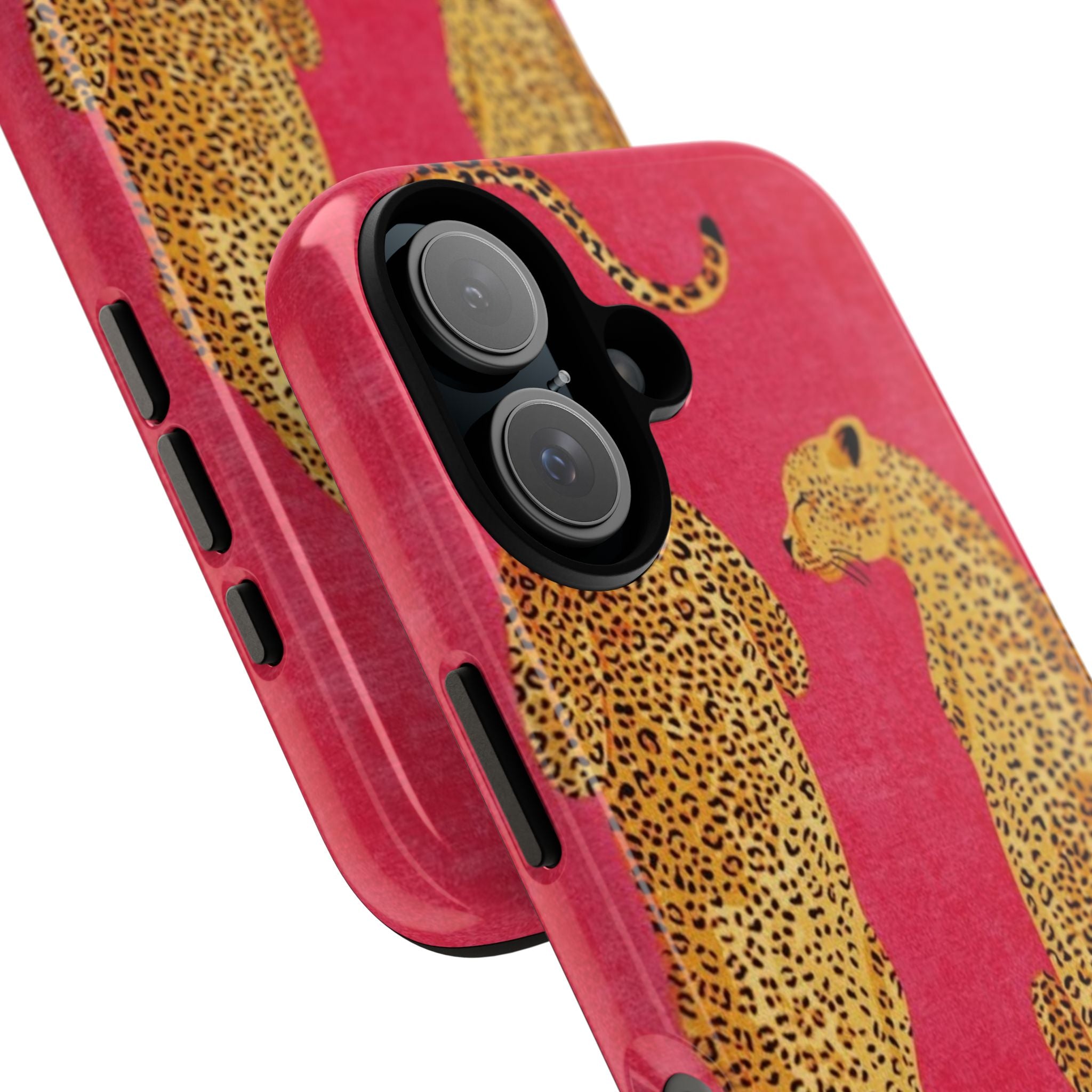 Pink Leopard Phone Case – Bold Animal Print Protective Case