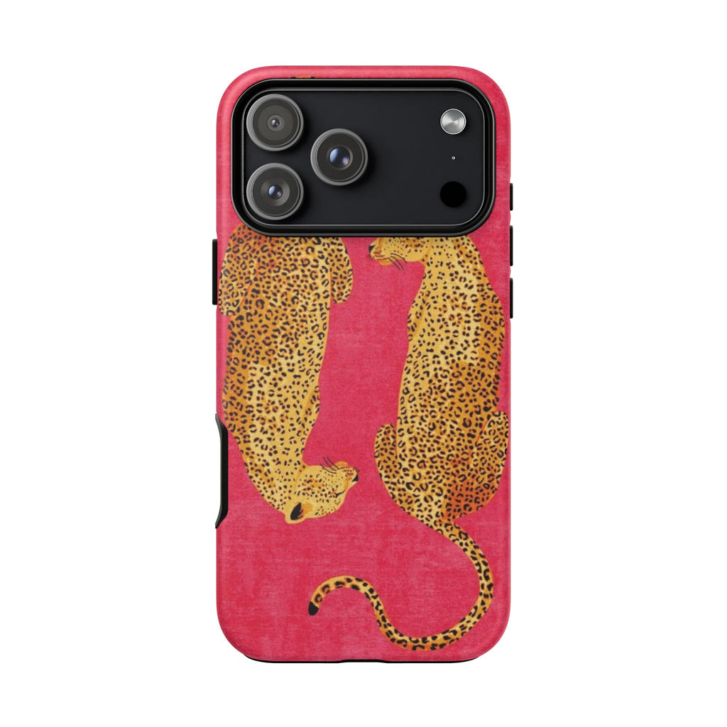 Pink Leopard Phone Case – Bold Animal Print Protective Case