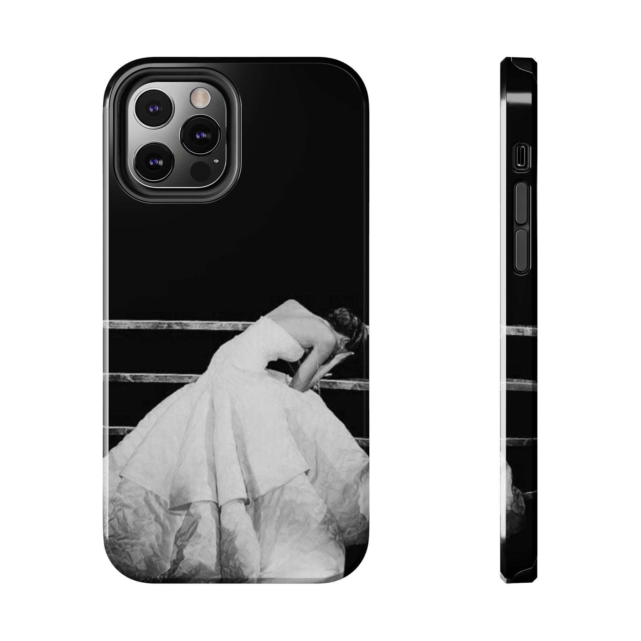 Vintage Ballerina Tough Phone Case — Black & White Dance Photo Protective Cover