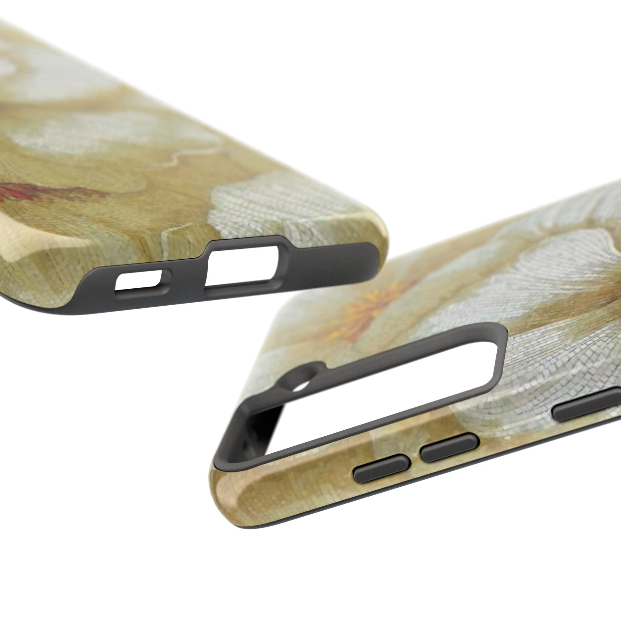 Tough Phone Case — Vintage White Floral Protective Cover
