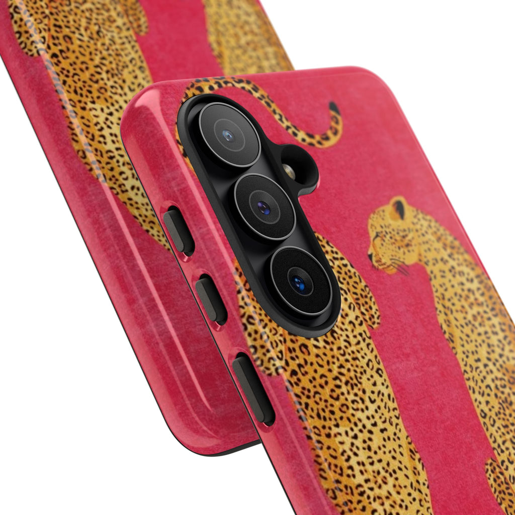 Pink Leopard Phone Case – Bold Animal Print Protective Case