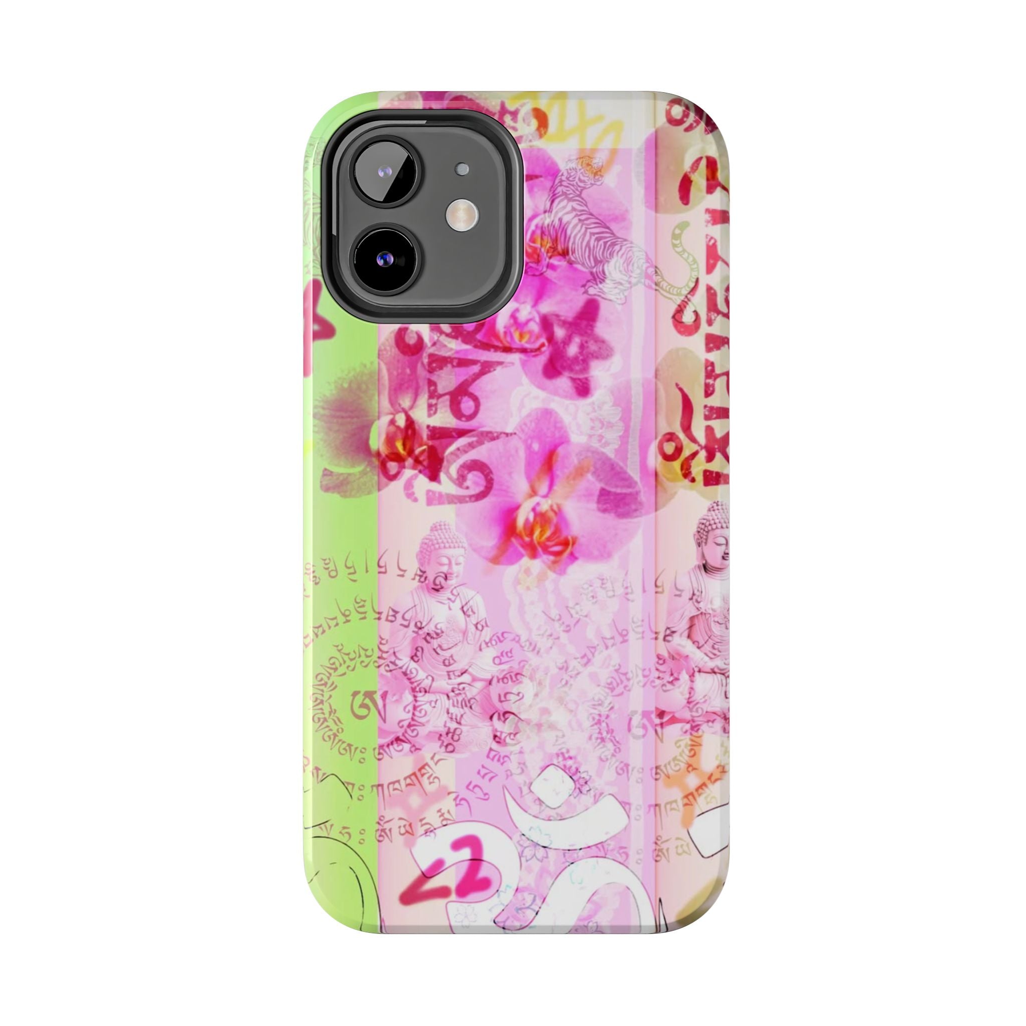 Floral Pink Orchid Tough Phone Case — Protective Art Phone Cover