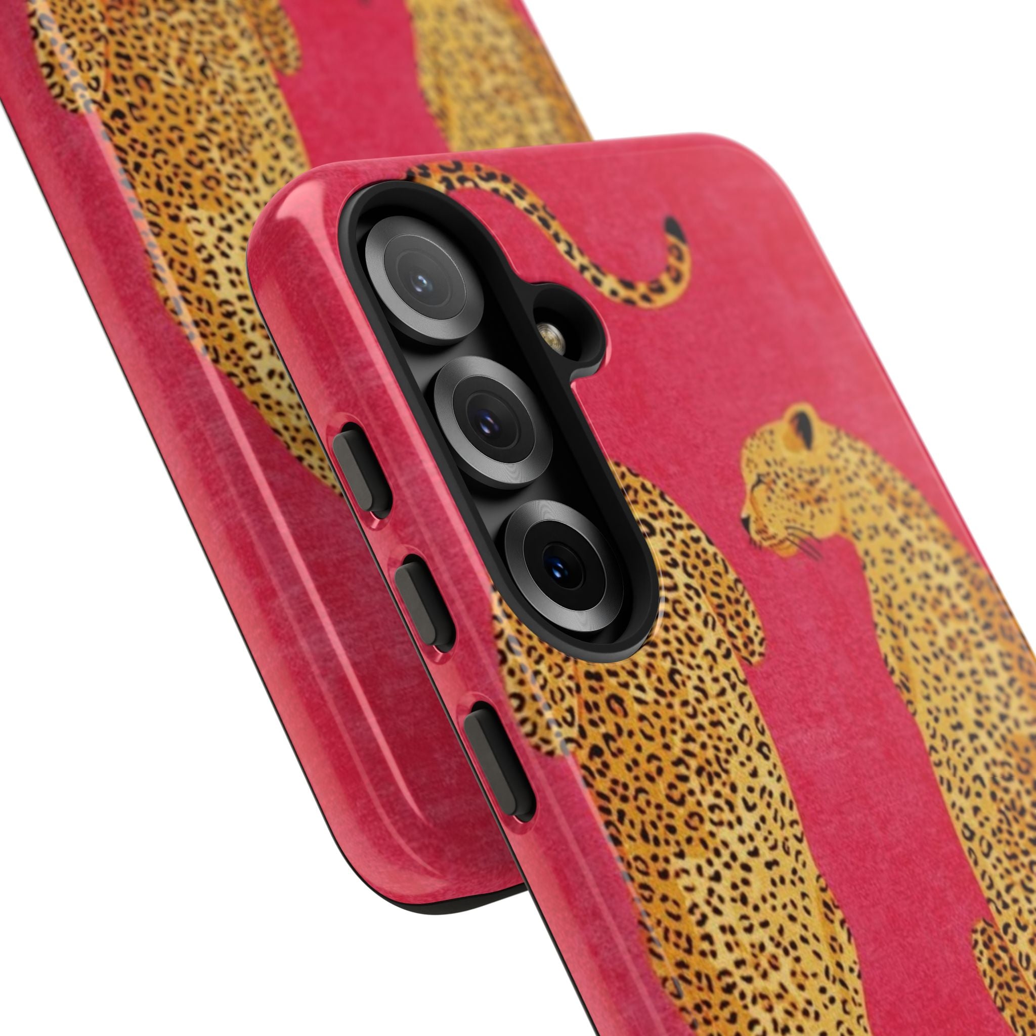 Pink Leopard Phone Case – Bold Animal Print Protective Case