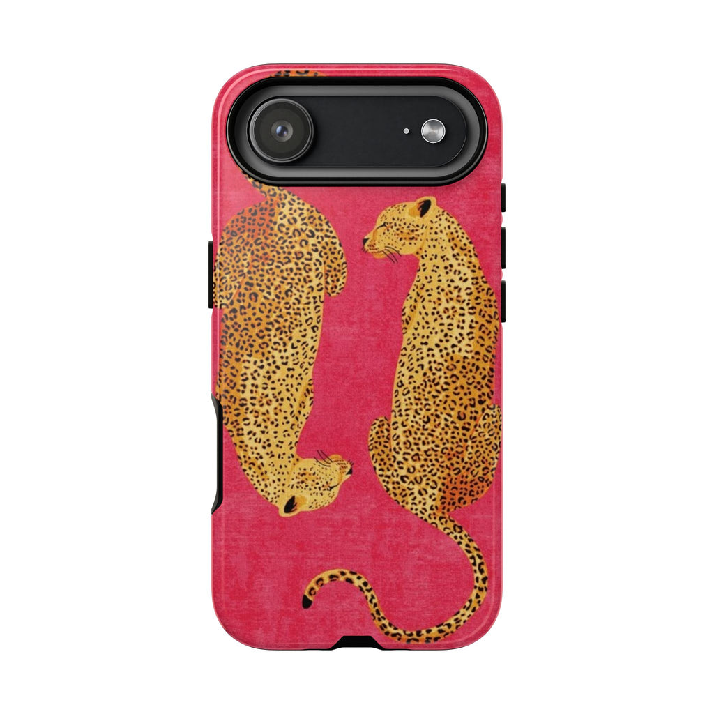 Pink Leopard Phone Case – Bold Animal Print Protective Case