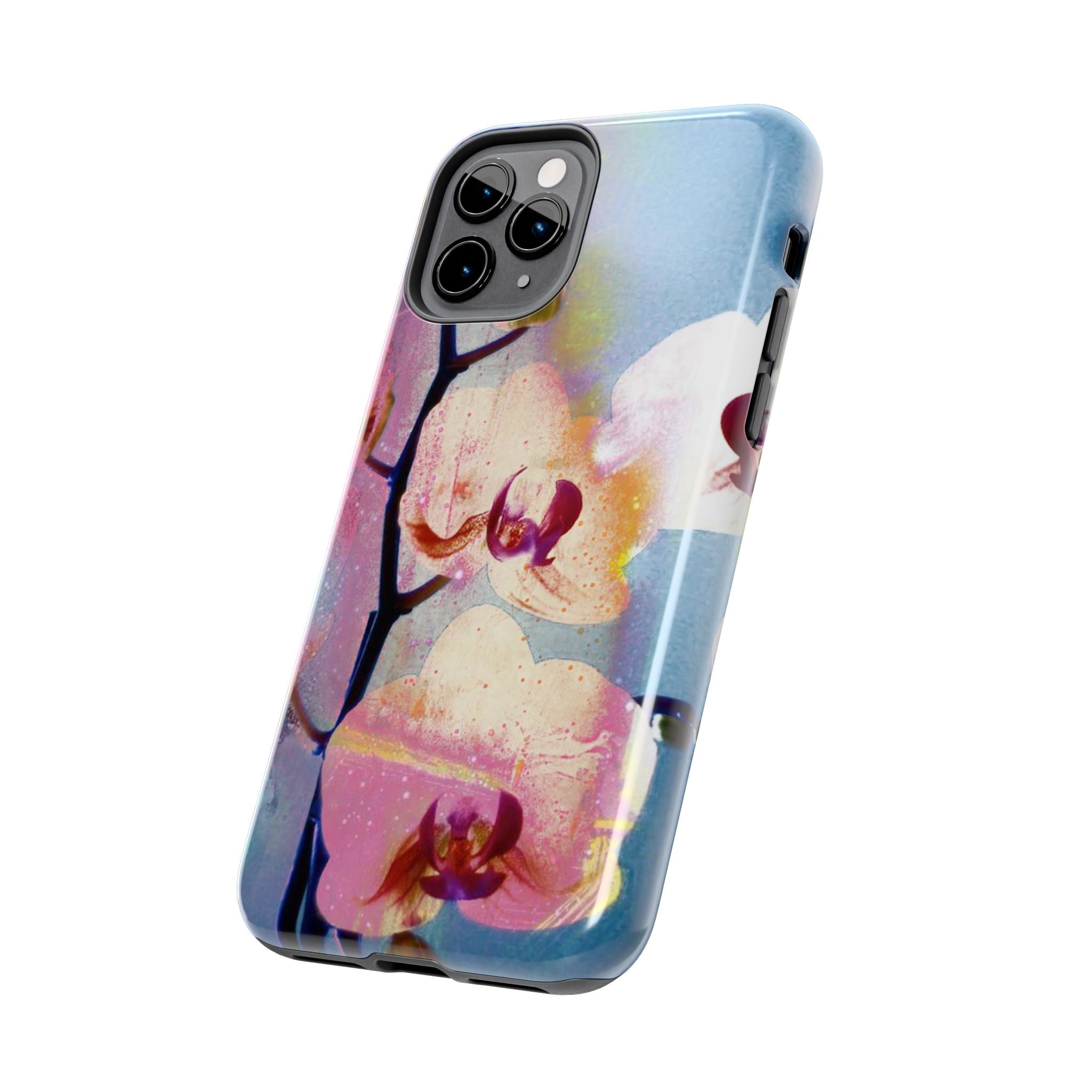 Orchid Tough Phone Case — Pastel Floral Protective Cover for iPhone & Android