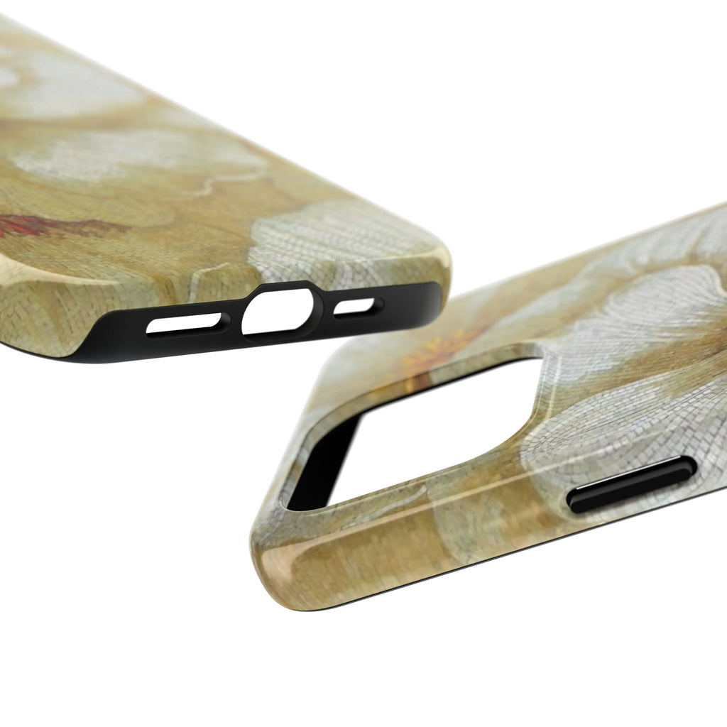 Tough Phone Case — Vintage White Floral Protective Cover