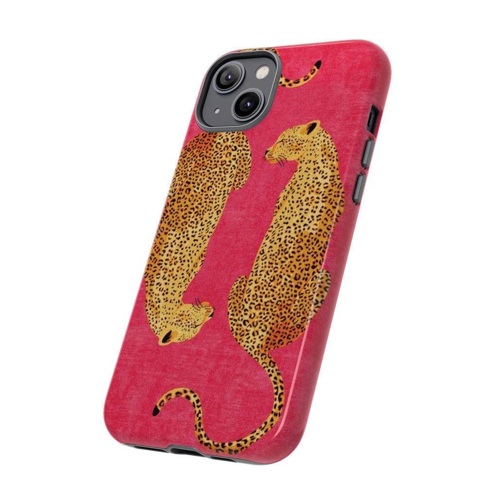 Pink Leopard Phone Case – Bold Animal Print Protective Case