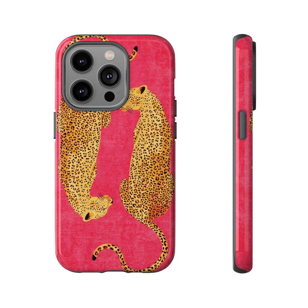 Pink Leopard Phone Case – Bold Animal Print Protective Case