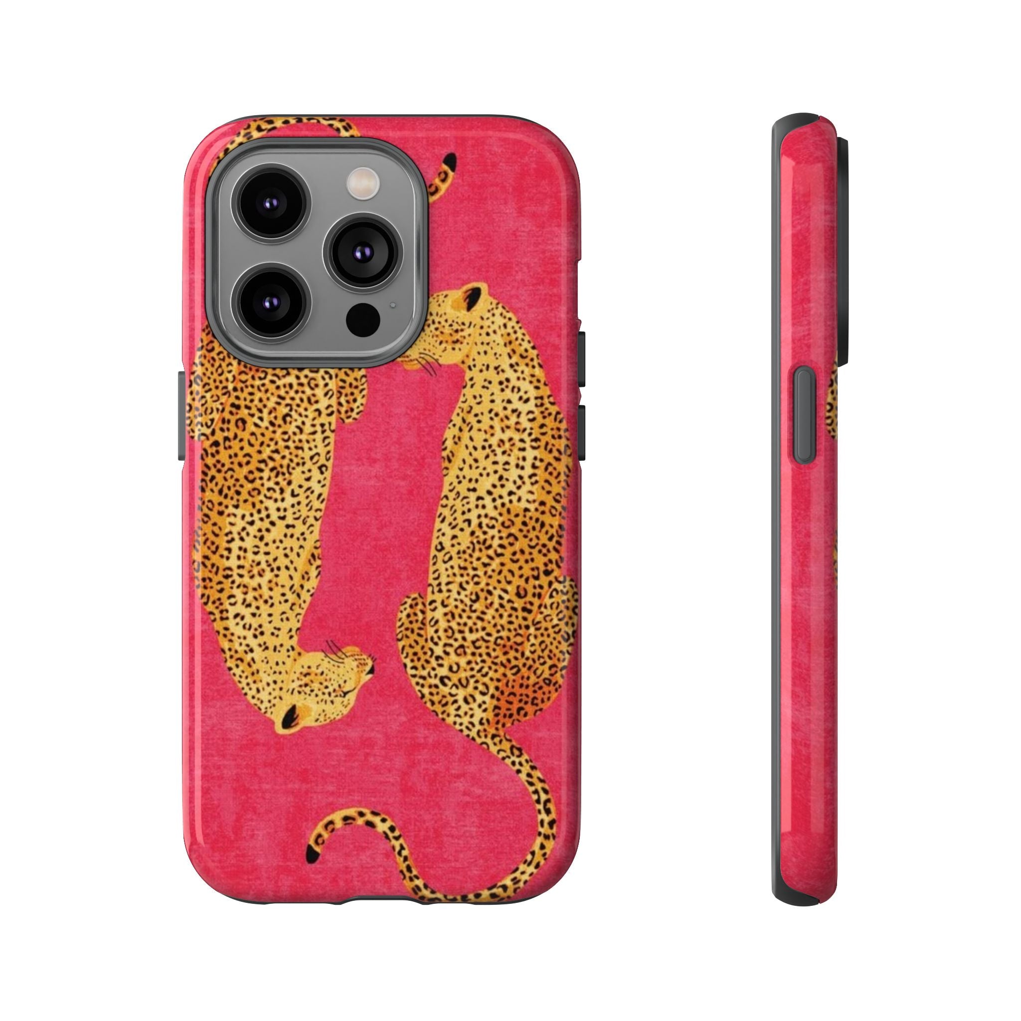 Pink Leopard Phone Case – Bold Animal Print Protective Case