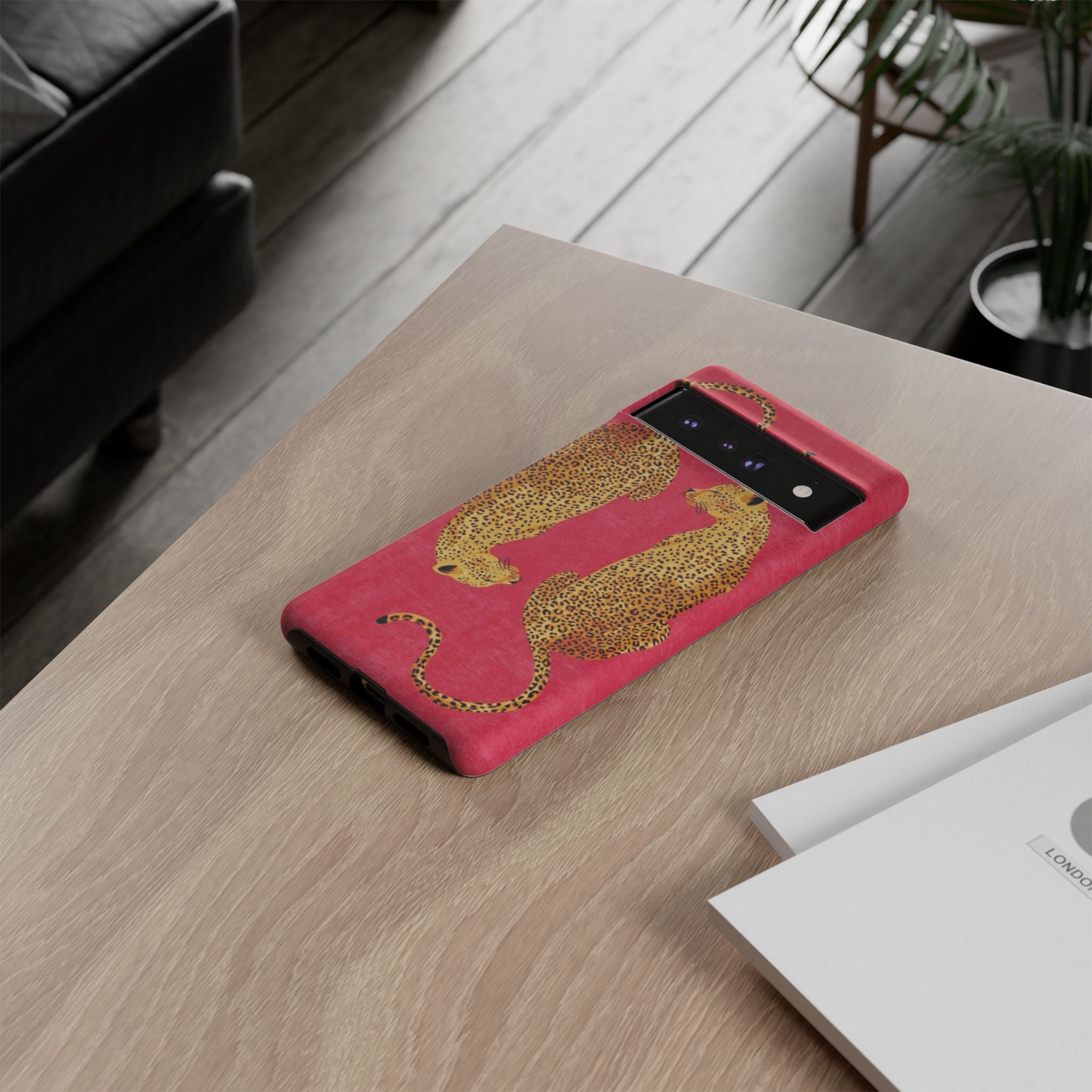 Pink Leopard Phone Case – Bold Animal Print Protective Case