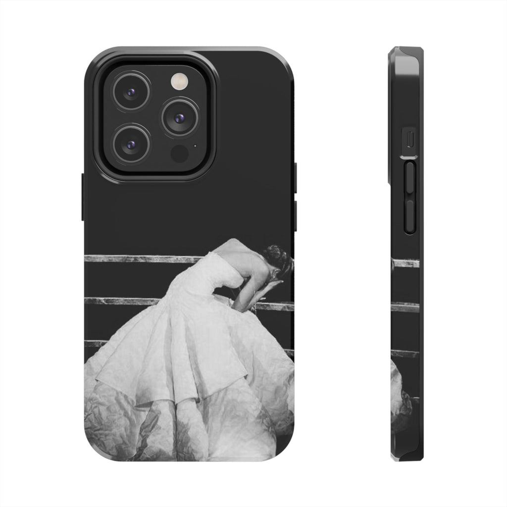 Vintage Ballerina Tough Phone Case — Black & White Dance Photo Protective Cover