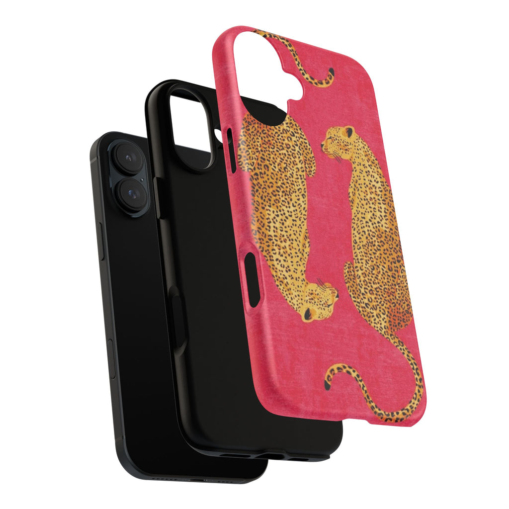Pink Leopard Phone Case – Bold Animal Print Protective Case