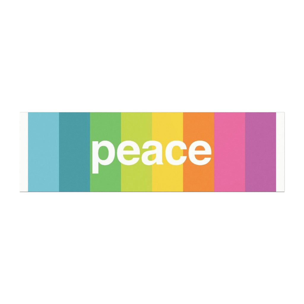Peace Rainbow Car Magnet — Colorful Stripes Bumper Sticker